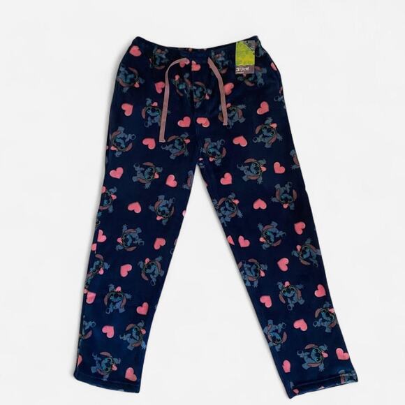 Disney Lilo & Stitch blue and pink pijamas pants sleepwear - size L - Picture 2 of 6